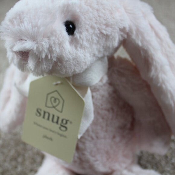 Snug Bunny Rabbit Plush Light Pink Stuffed Animal Toy 11" Soft Lovey Infant NWT - Picture 2 of 6